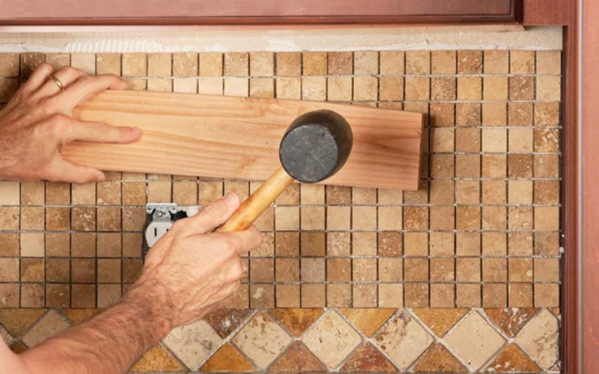Terracotta tiles installation