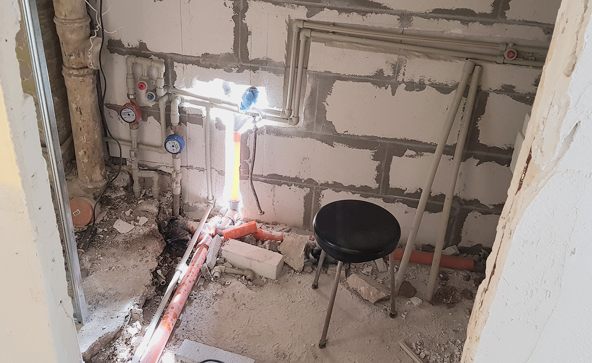 Bathroom renovation Sofia - bathroom sewage system replacement